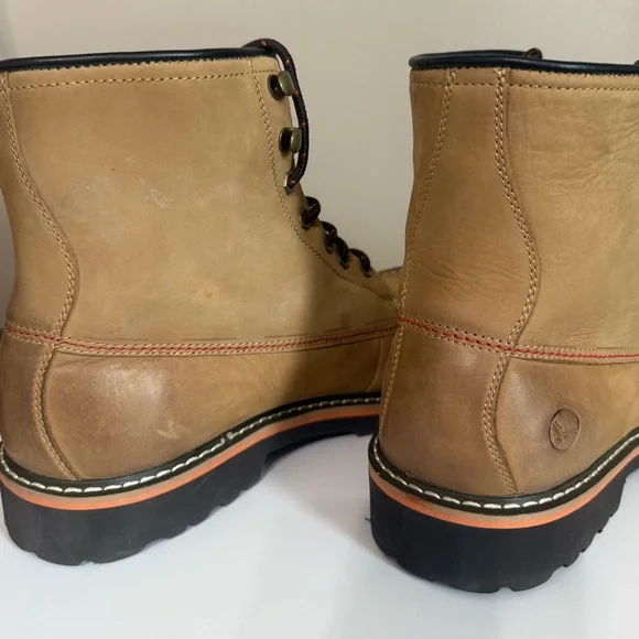 Hawke & Co Harrison Leather Work Boot Tan Brown Water Resistant Lace-Up Men's 11 - Picture 10 of 11